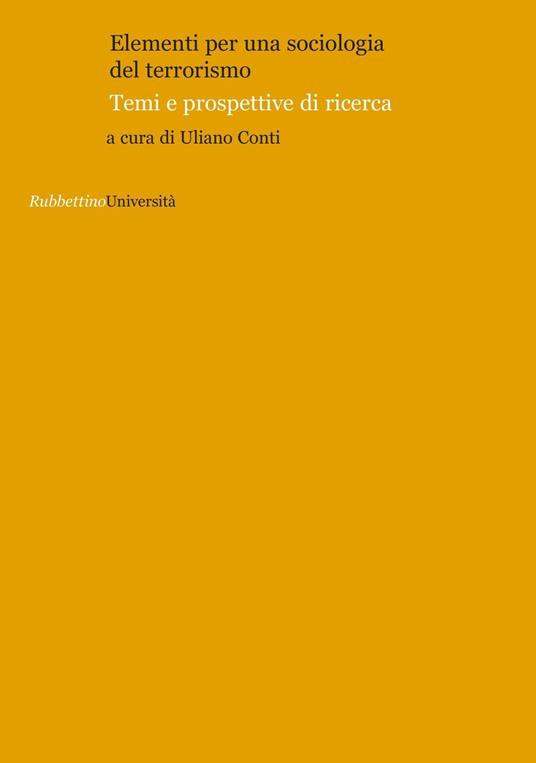 Elementi per una sociologia del terrorismo. Temi e prospettive di ricerca - copertina