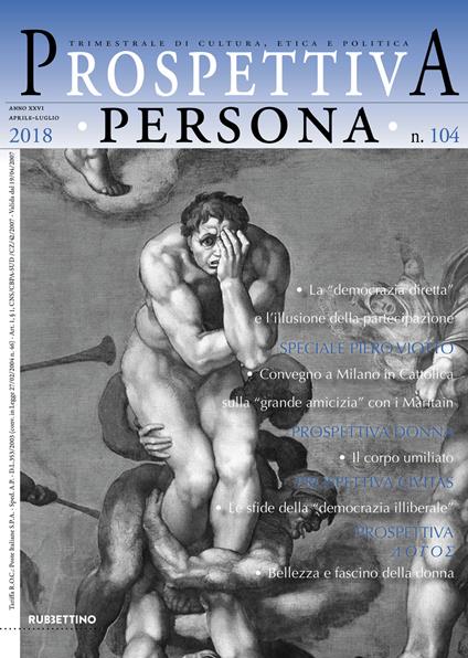 Prospettiva persona. Trimestrale di cultura, etica e politica (2018). Vol. 104: Aprile-luglio. - copertina