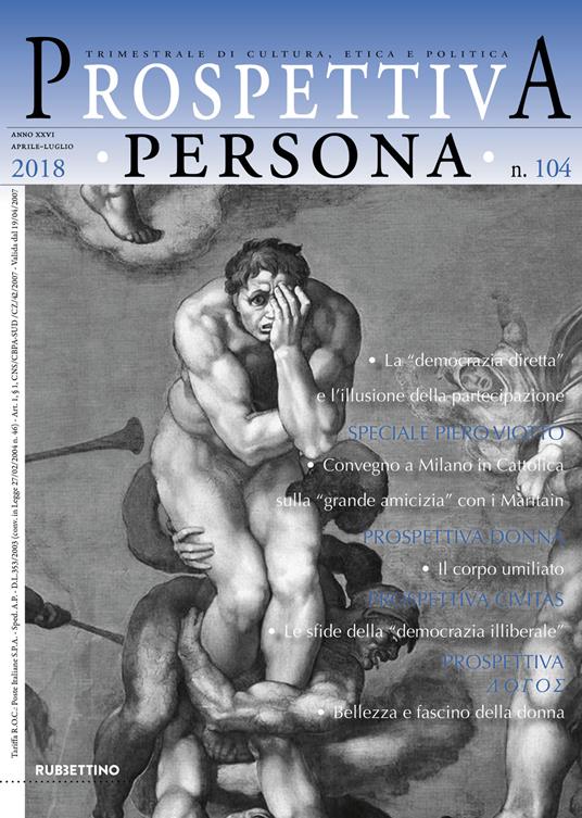 Prospettiva persona. Trimestrale di cultura, etica e politica (2018). Vol. 104: Aprile-luglio. - copertina