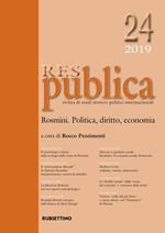 Res publica (2019). Vol. 24: Rosmini. Politica, diritto, economia.