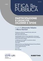 Etica pubblica. Studi su legalità e partecipazione (2021). Vol. 2: Partecipazione e legalità. Dilemmi e sfide.