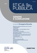 Etica pubblica. Studi su legalità e partecipazione (2022). Vol. 1: Genere e corruzione.