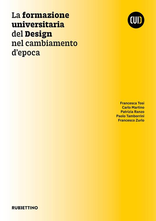 La formazione universitaria del design nel cambiamento - copertina