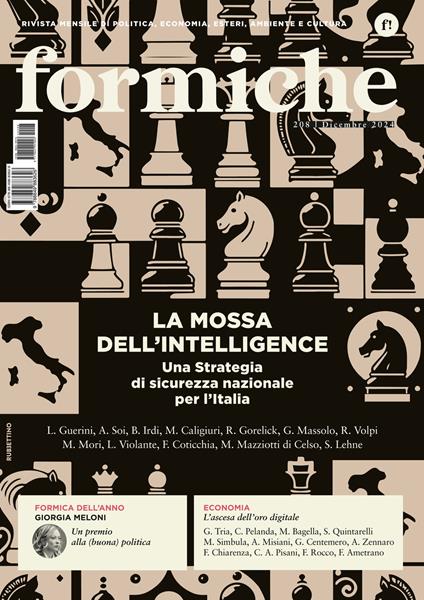 Formiche (2024). Vol. 208: La mossa dell'intelligence. Una strategia di sicurezza nazionale per l'Italia - copertina