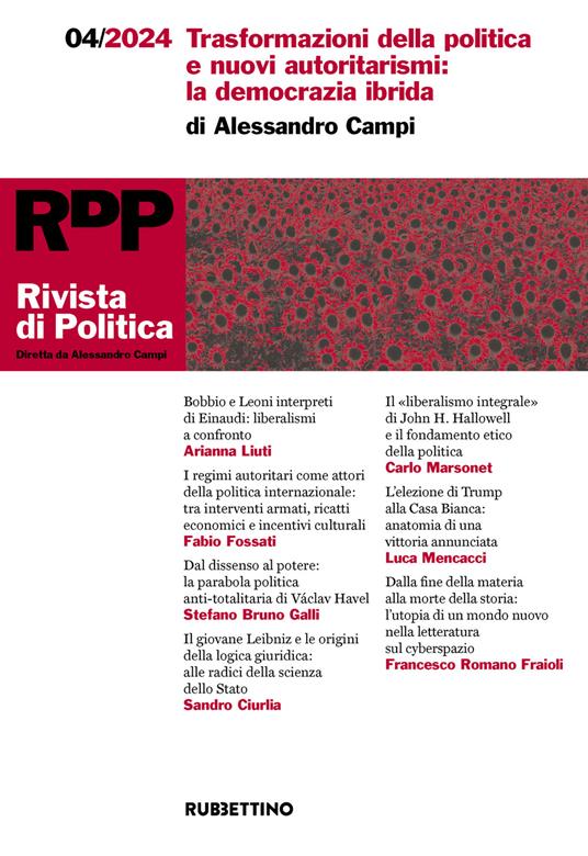 Rivista di politica (2024). Vol. 4: Trasformazioni della politica e nuovi autoritarismi: la democrazia ibrida - copertina