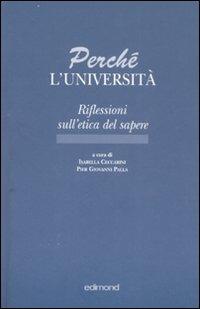 Perché l'università. Riflessioni sull'etica del sapere - copertina