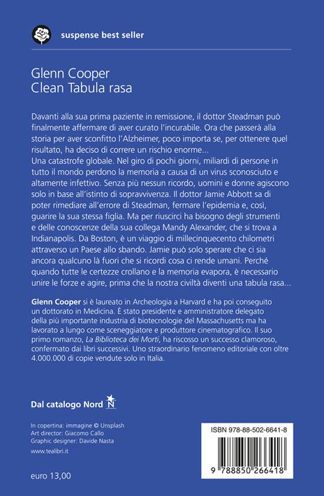 Clean. Tabula rasa - Glenn Cooper - 2