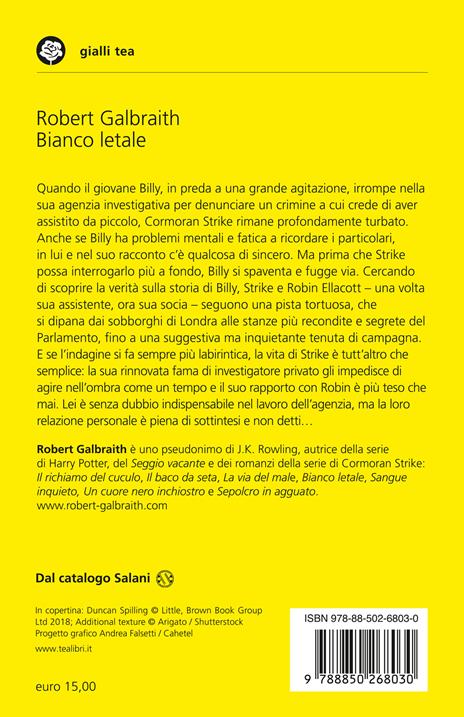 Bianco letale. Un'indagine di Cormoran Strike - Robert Galbraith - 2
