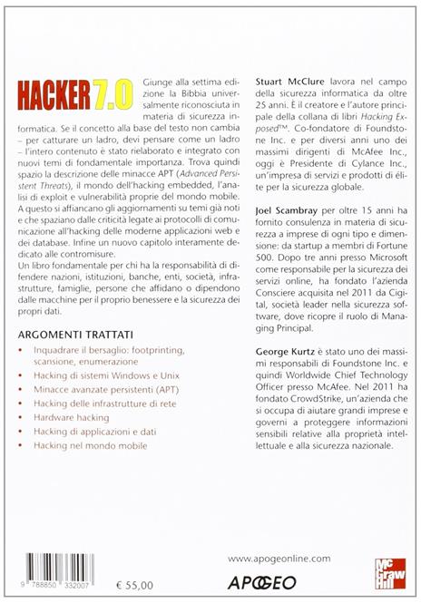 Hacker 7.0 - Stuart McClure,George Kurtz,Joel Scambray - 2