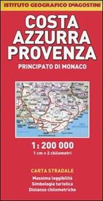 Costa Azzurra, Provenza, Principato di Monaco 1:200.000