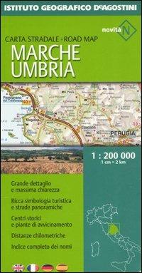 Marche e Umbria 1:200 000. Ediz. multilingue - copertina