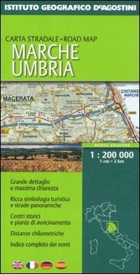 Marche e Umbria 1:200.000. Ediz. multilingue - copertina