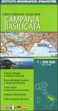 Campania e Basilicata 1:200.000. Ediz. multilingue - copertina