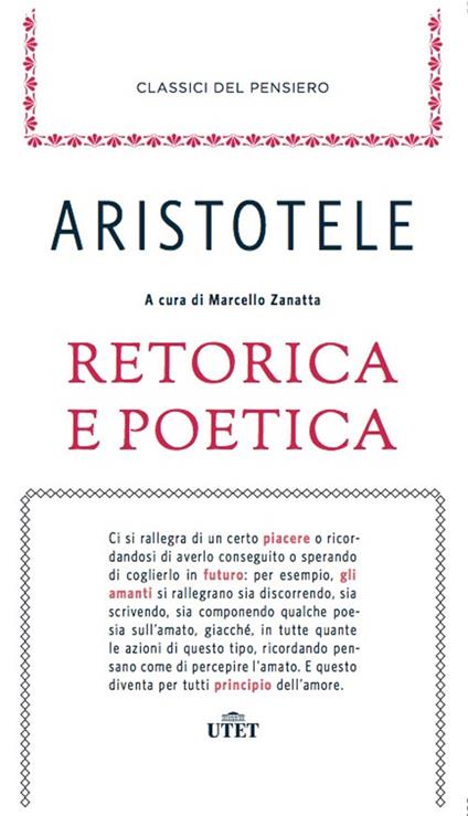Retorica e poetica - Aristotele - copertina