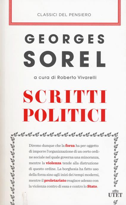 Scritti politici: - Georges Sorel - copertina