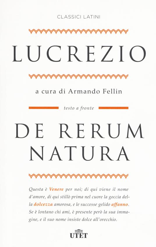 De rerum natura. Testo latino a fronte. Con ebook - Tito Lucrezio Caro - copertina