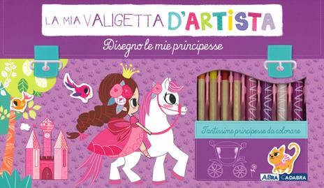 Disegno le mie principesse. La mia valigetta d'artista. Ediz. a colori. Con gadget - Lilidoll - copertina