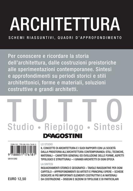 Tutto architettura. Schemi riassuntivi, quadri d’approfondimento - Marcello Tomei - copertina