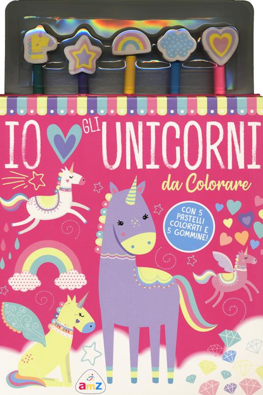 I love unicorni da colorare. Ediz. a colori. Con gadget - copertina