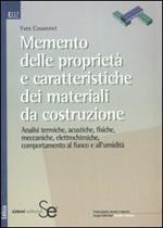 Memento delle proprietà e caratteristiche dei materiali da costruzione