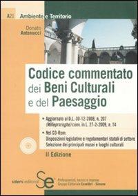 Codice commentato dei beni culturali e del paesaggio. Con CD-ROM - Donato Antonucci - copertina