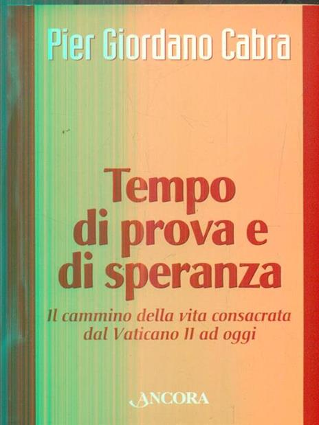 Tempo di prova e di speranza - Pier Giordano Cabra - copertina