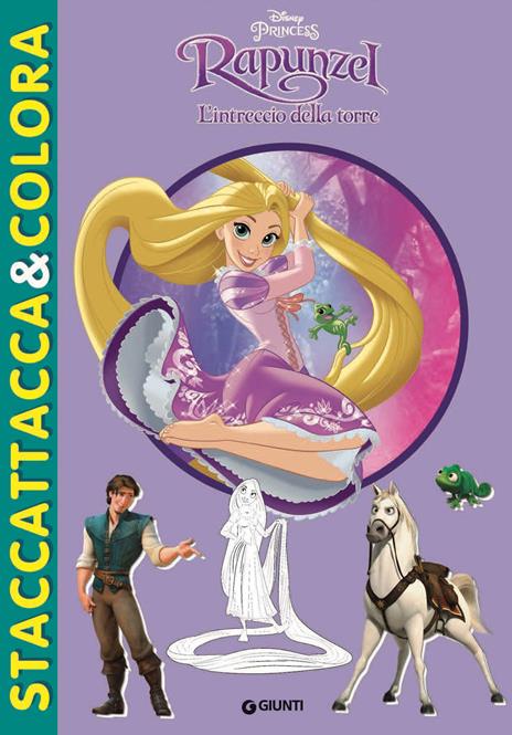 L'intreccio della torre. Rapunzel. Staccattacca e colora. Con adesivi. Ediz. illustrata - copertina