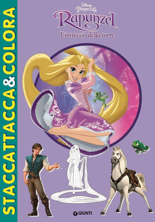 L'intreccio della torre. Rapunzel. Staccattacca e colora. Con adesivi. Ediz. illustrata - copertina