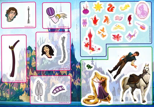 L'intreccio della torre. Rapunzel. Staccattacca e colora. Con adesivi. Ediz. illustrata - 5