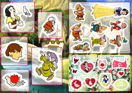 Biancaneve e i sette nani. Staccattacca&colora. Con adesivi. Ediz. illustrata - 4