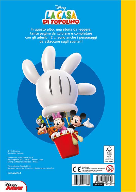 La casa di Topolino. Staccattacca e colora. Con adesivi. Ediz. illustrata - 2