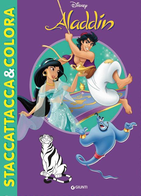 Aladdin. Staccattacca e colora. Con adesivi. Ediz. illustrata - copertina