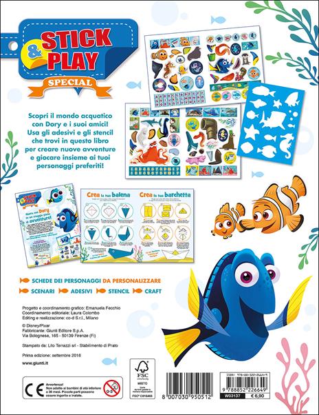 Crea il tuo mondo fra i pesci. Alla ricerca di Dory. Stick & play special. Ediz. illustrata - 2