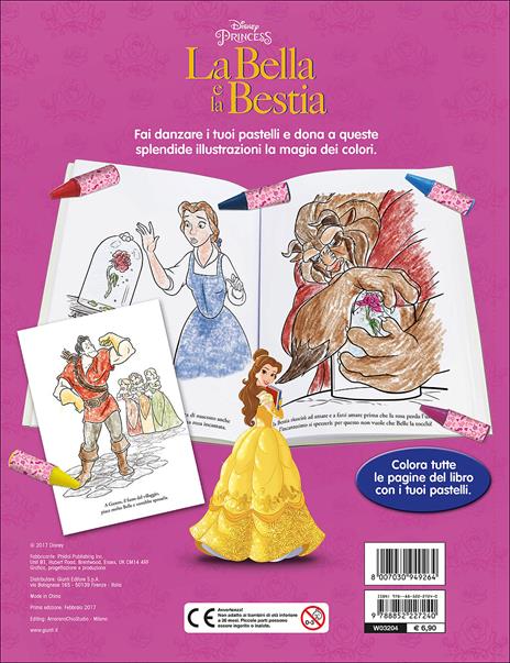 La Bella e la Bestia. Libro pastello. Con 12 pastelli - 2