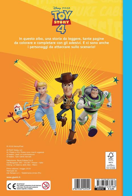 Toy Story 4. Staccattacca & colora. Con adesivi. Ediz. illustrata - 2