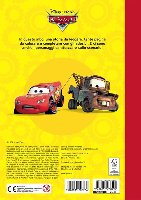 Bolidi in pista. Cars. Staccattacca & colora. Con adesivi. Ediz. illustrata - 2