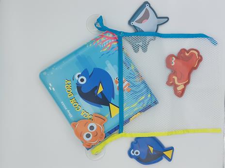 Gioca con Dory. Il libro bagnetto. Ediz. a colori. Con borsetta a rete. Con 4 figurine con ventosa - 4