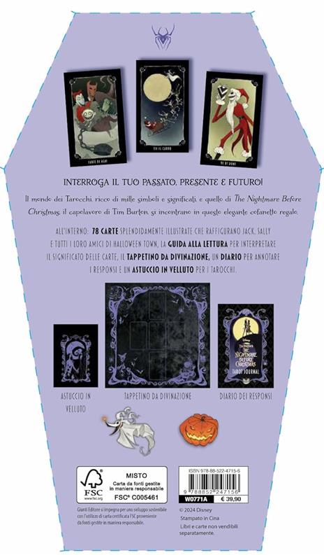 Nightmare before Christmas. I tarocchi. Cofanetto regalo. Ediz. a colori. Con tappetino da divinazione, astuccio in velluto, diario. Con 78 Carte - 4