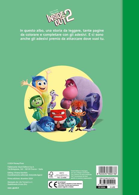 Emozioni in tilt. Inside Out 2. Staccattacca&colora. Con adesivi. Ediz. a colori - 6