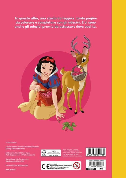 Biancaneve e i sette nani. Staccattacca&colora. Con adesivi. Ediz. a colori - 5