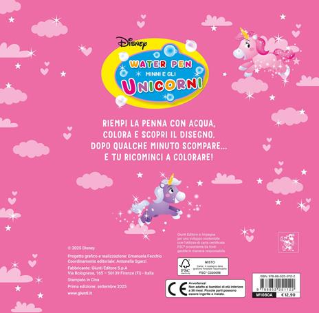 Minni e gli unicorni. Water pen. Ediz. a colori. Con penna ad acqua - 2