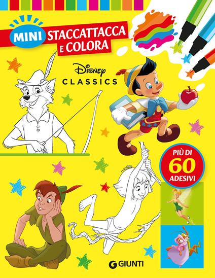 Disney classics. Mini staccattacca & colora. Con adesivi. Ediz. a colori - copertina