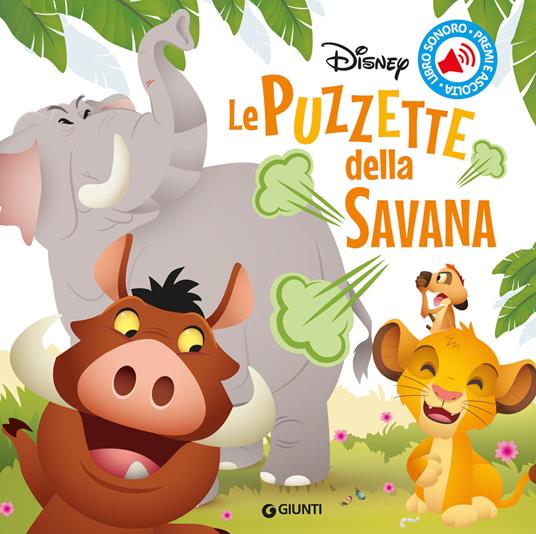 Le puzzette della savana. Libro sonoro premi e ascolta. Ediz. a colori - copertina