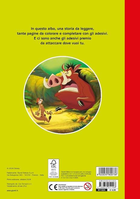 Il Re Leone. Staccattacca&colora. Con adesivi. Ediz. a colori - 4