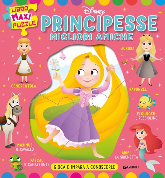 Principesse migliori amiche. Libro Maxi Puzzle Disney. Gioca e impara a conoscerle - Walt Disney - copertina