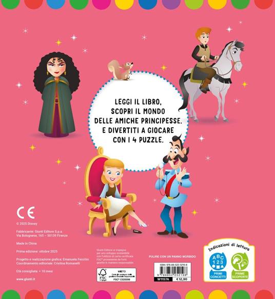 Principesse migliori amiche. Libro Maxi Puzzle Disney. Gioca e impara a conoscerle - Walt Disney - 4