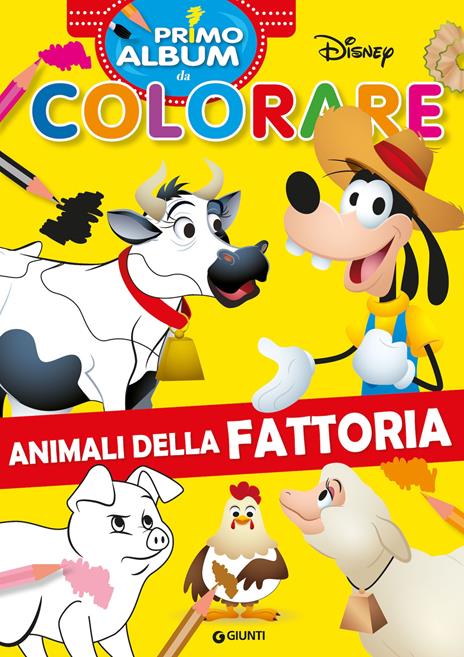 Animali fattoria. Primo album da colorare. Ediz. illustrata - copertina