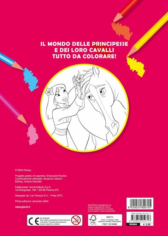 Principesse a cavallo. Primo album da colorare. Ediz. illustrata - 4