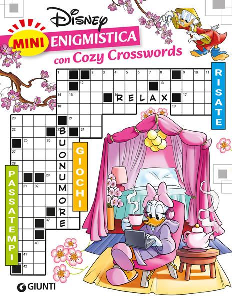 Mini enigmistica Disney con cozy crosswords. Passatempi. Giochi. Risate - copertina