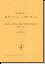 Nuova Rivista Storica. Indici generali del venticinquennio 1967-1991